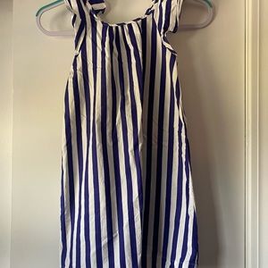 Adorable blue and white striped crewcuts dress